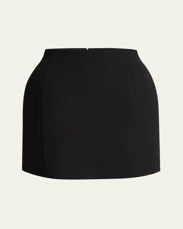 Hourglass Wool Mini Skirt